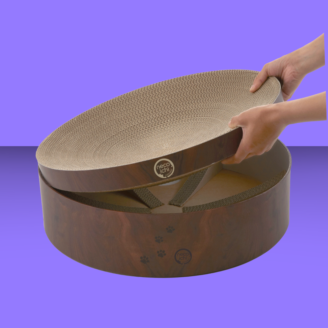 Cozy Cat Scratcher Bowl Replacement Pads Dark Cherry 2 Pack