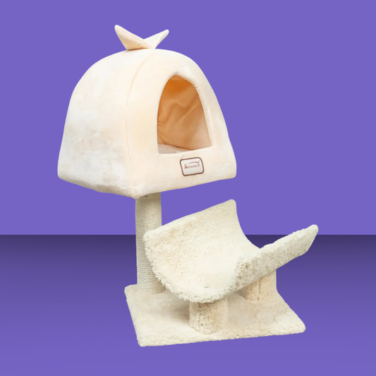 Armarkat Real Wood Cat Condo & Scratching Post