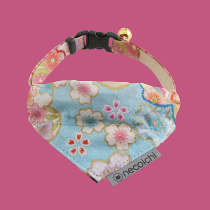 Bandana Collar with Air Tag Pocket Blue