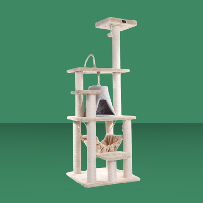 Hammock & Playhouse 65" Cat Tree