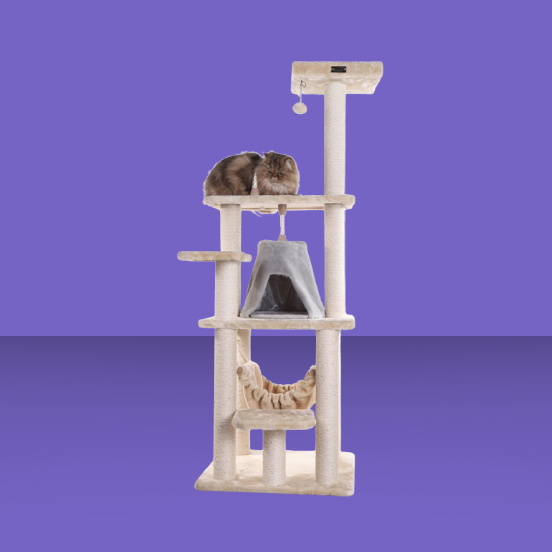 Hammock & Playhouse 65" Cat Tree