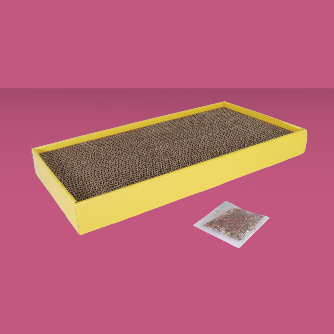 Pet Scratcher Yellow Rectangle