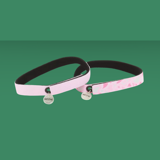Pet Flexfit Cat Collar Hearts & Pink 2 Pack